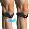 Patellar Tendon Support Strap 2-Pack, Knee Brace for Women Men, Adjustable Knee Patella Band Strap for Tendonitis, Running, Squats (Black)